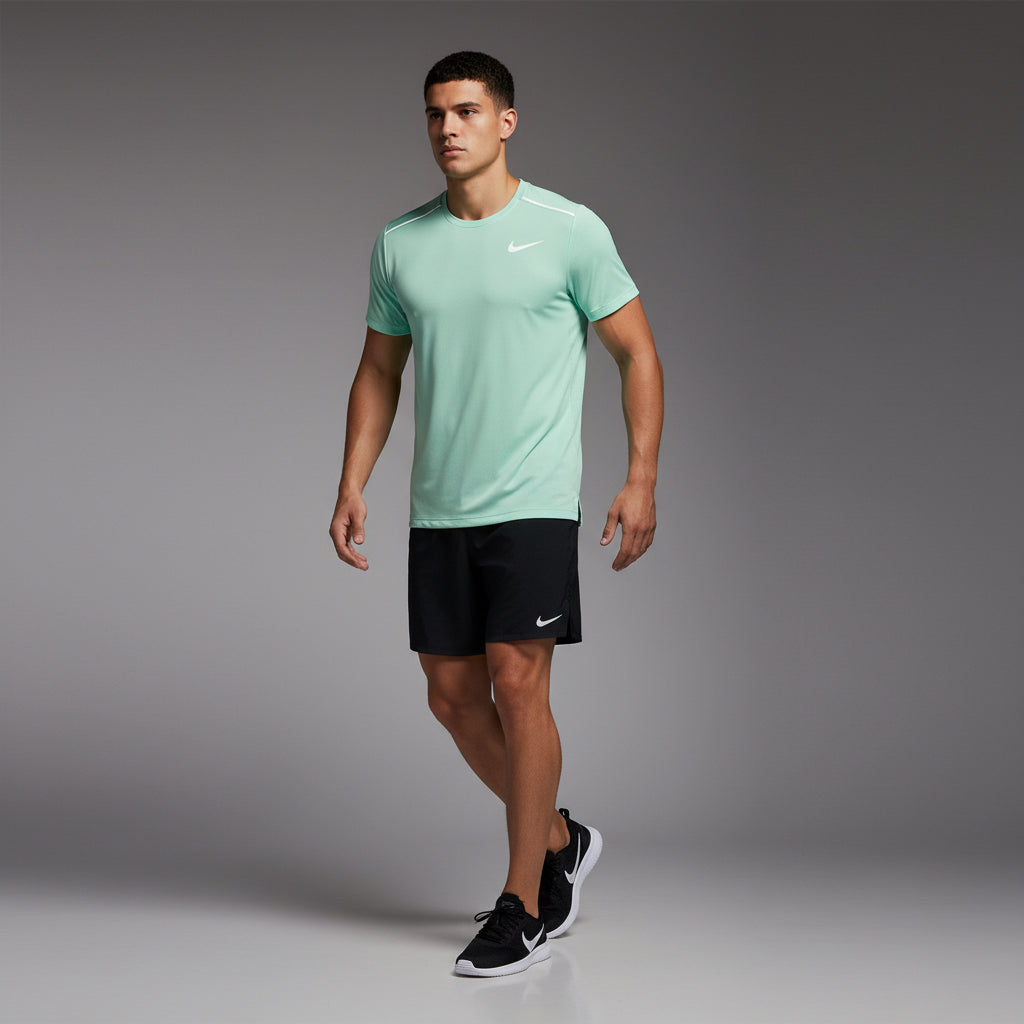 Nike Miler 1.0 Mint Foam w/ Black Flex Stride Shorts Set