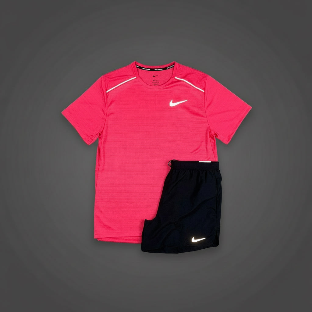 Nike Miler 1.0 Aster Pink w/ Black Flex Stride Shorts Set
