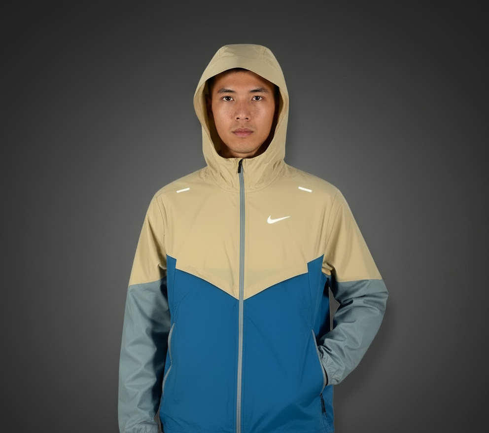 Nike Repel Windrunner Beige and Blue Jacket