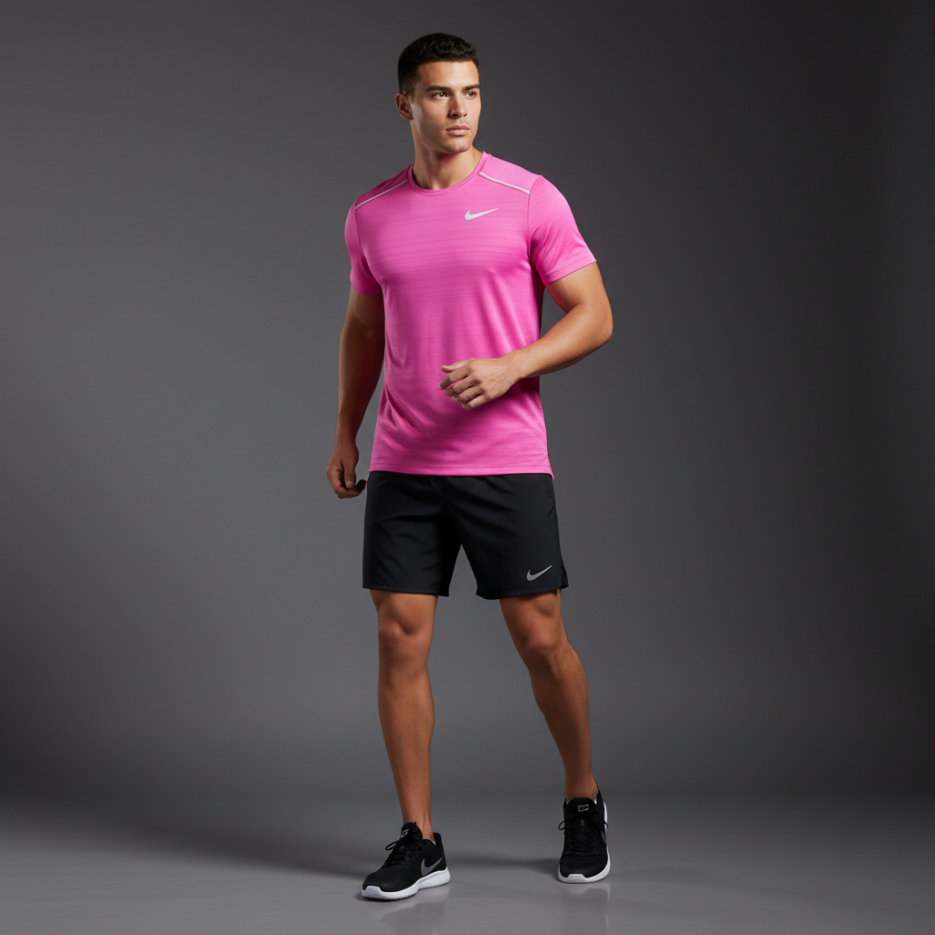 Nike Miler 1.0 Playful Pink w/ Black Flex Stride Shorts Set