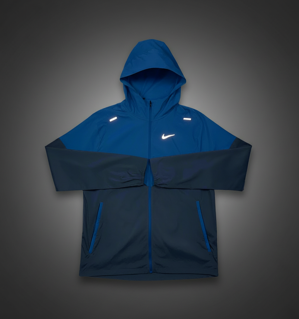 Nike Windrunner Thunder Blue Jacket w/ Black Phenom Bottoms Set