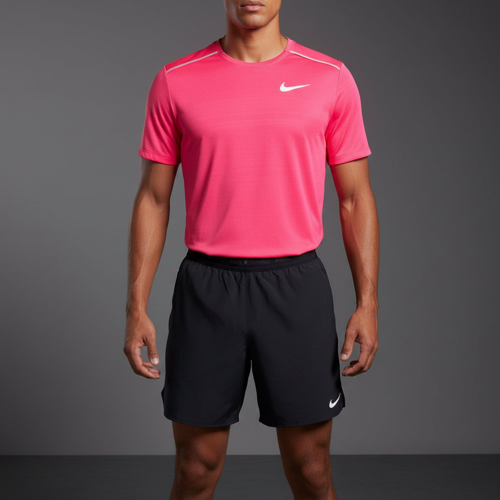 Nike Miler 1.0 Hot Punch w/ Black Flex Stride Shorts Set