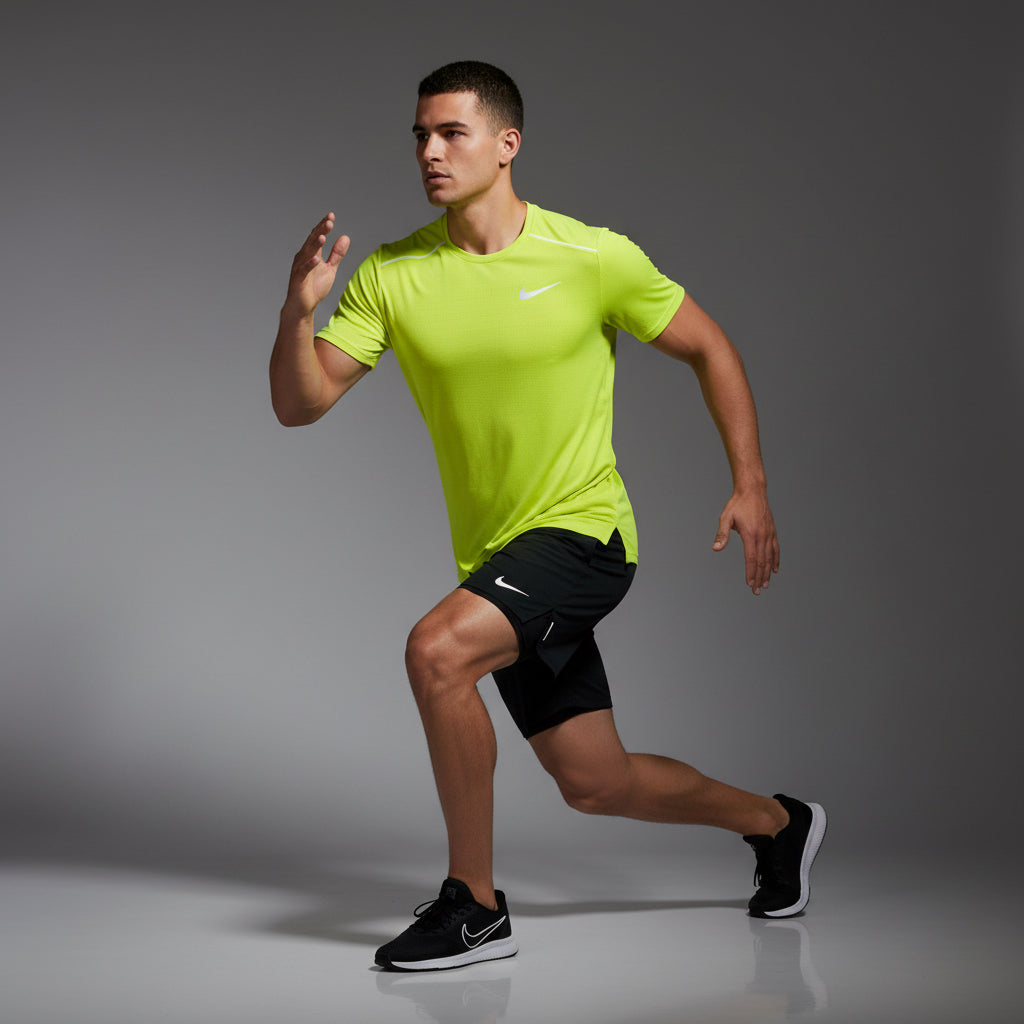 Nike Miler 1.0 Lime Green w/ Black Flex Stride Shorts Set