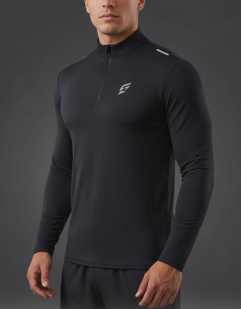 Black ELEV8 Active 1/4 Zip 2.0