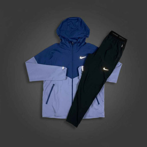 Nike Windrunner Indigo UV Jacket w/ Black Phenom Bottoms Set