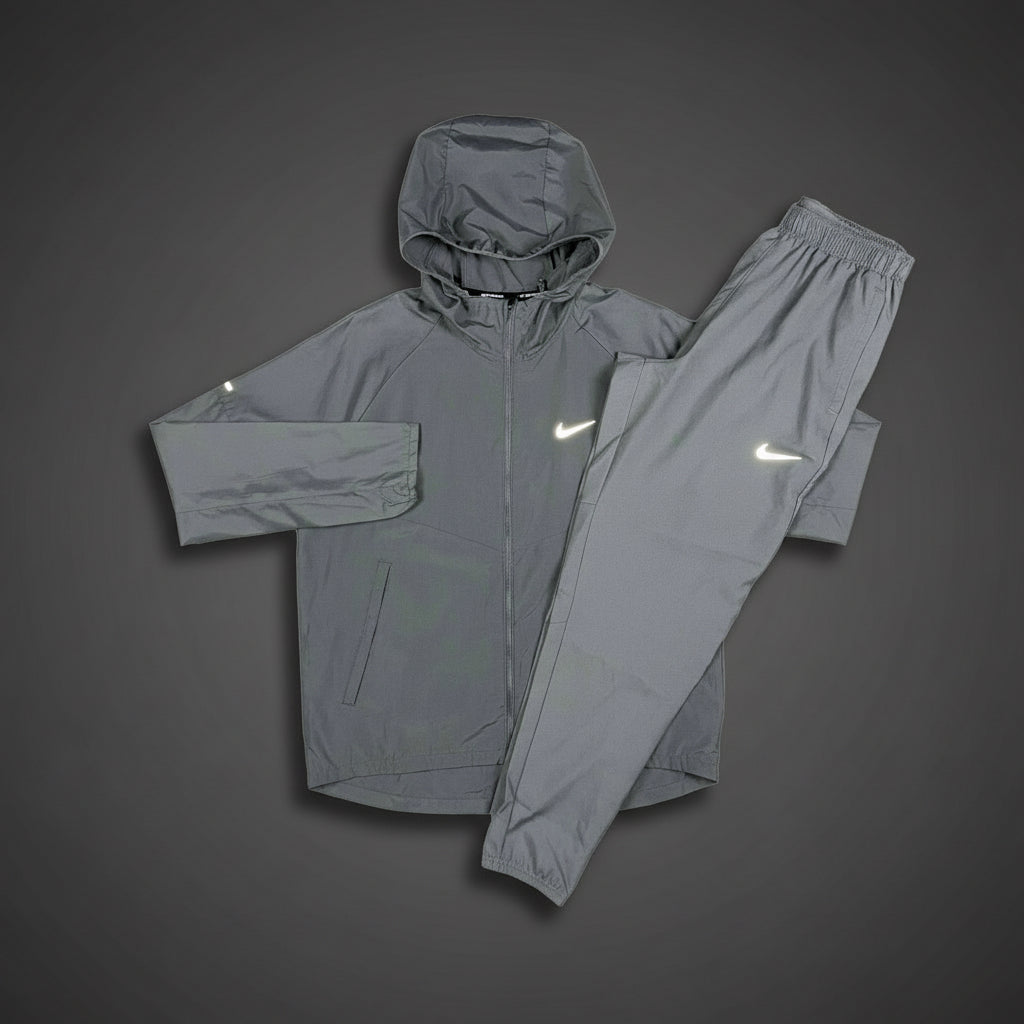 Nike Windrunner Grey Repel Jacket w/ Grey Challenger Bottoms Set