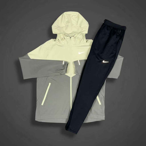 Nike Windrunner Olive Green UV Jacket w/ Black Phenom Bottoms Set