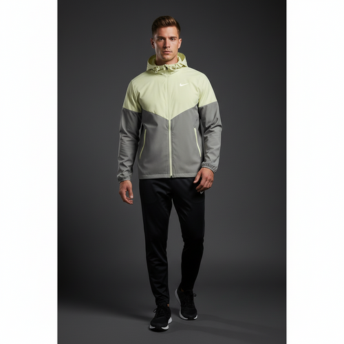 Nike Windrunner Olive Green UV Jacket w/ Black Phenom Bottoms Set