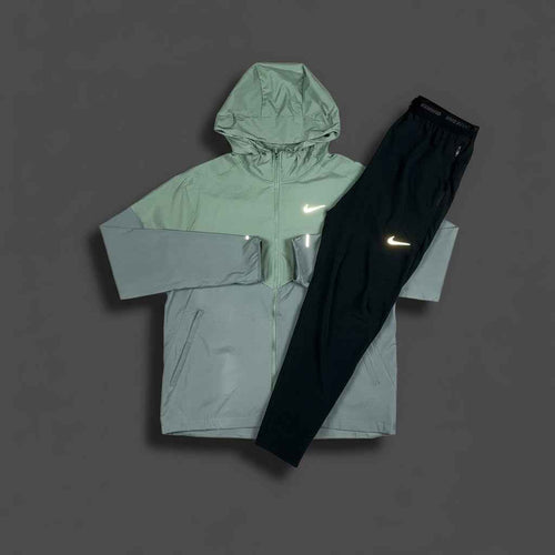 Nike Windrunner Clay Green UV Jacket w/ Black Phenom Bottoms Set