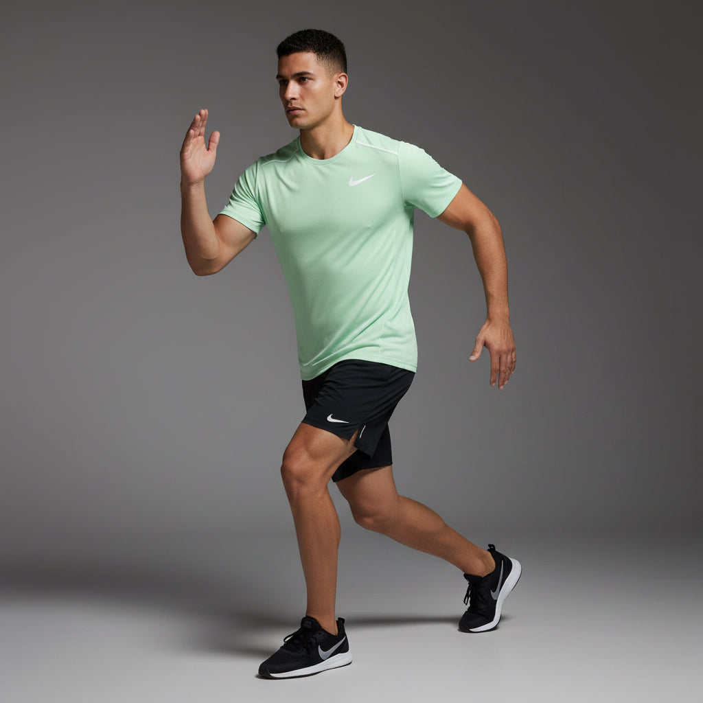 Nike Miler 1.0 Vapour Green w/ Black Flex Stride Shorts Set