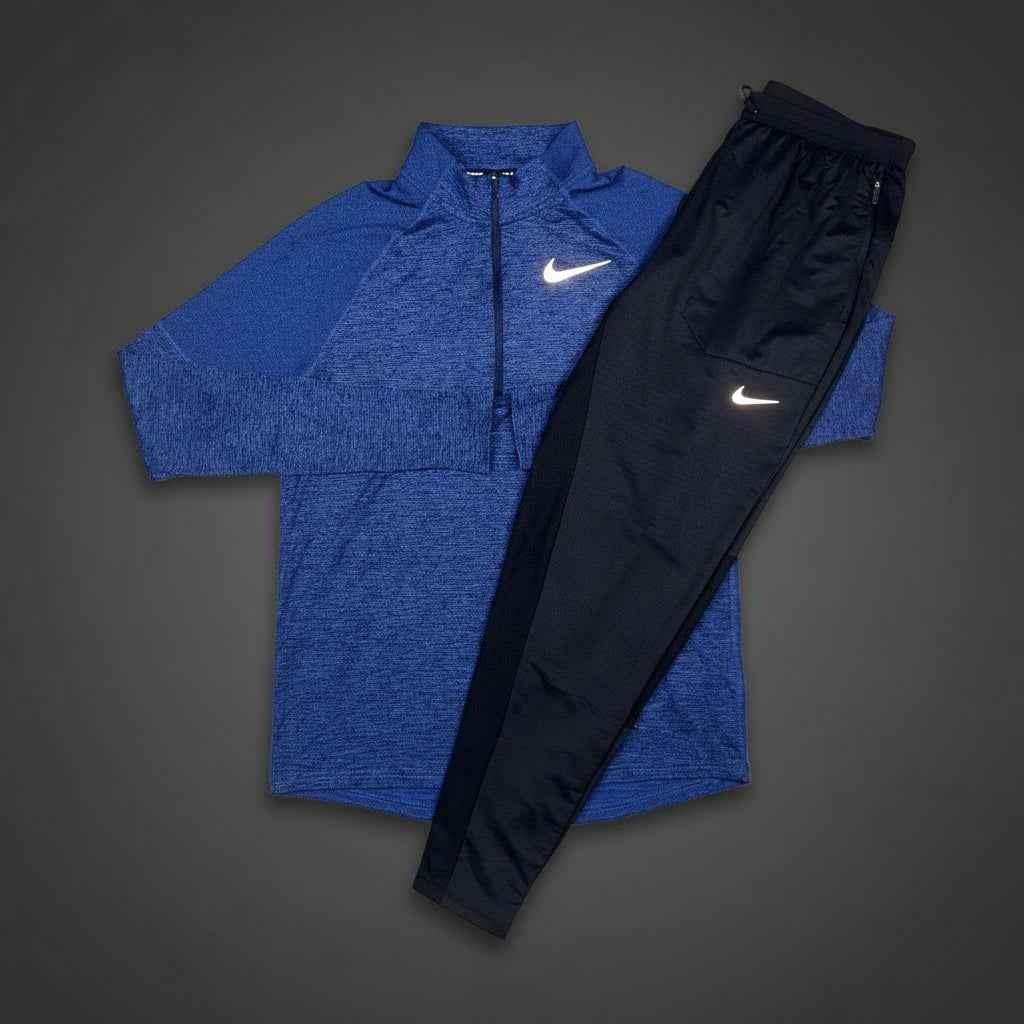 Nike Therma Royal Blue 1/4 Zip w Black Phenom Bottoms Set