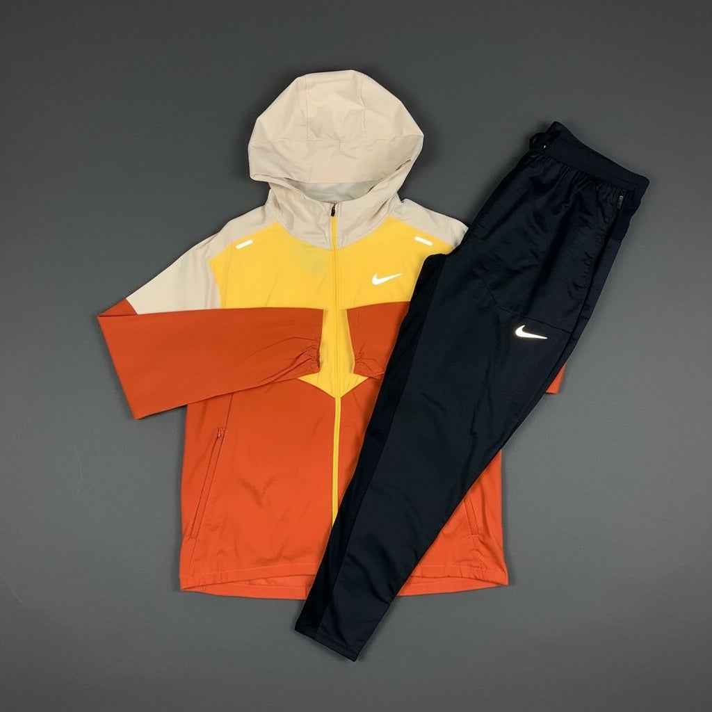 Nike Windrunner Sandstone UV Jacket w/ Black Phenom Bottoms Set