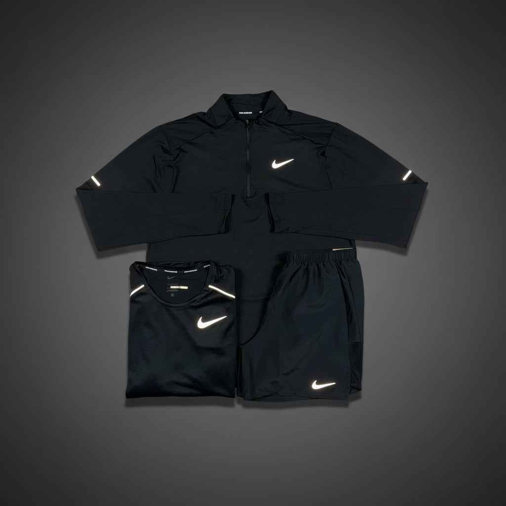 Nike Element 1/4 Zip Black Set