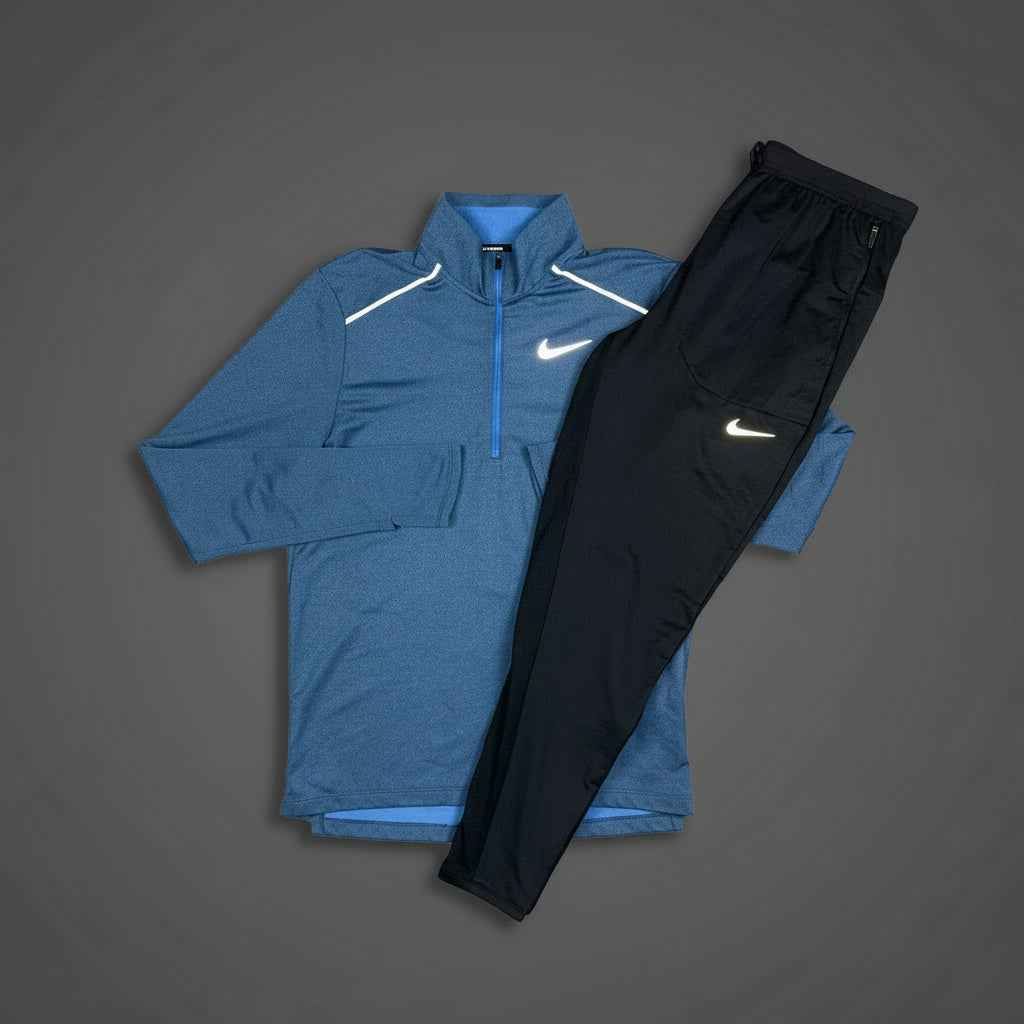 Nike Element Obsidian 1/4 Zip w/ Black Phenom Bottoms Set