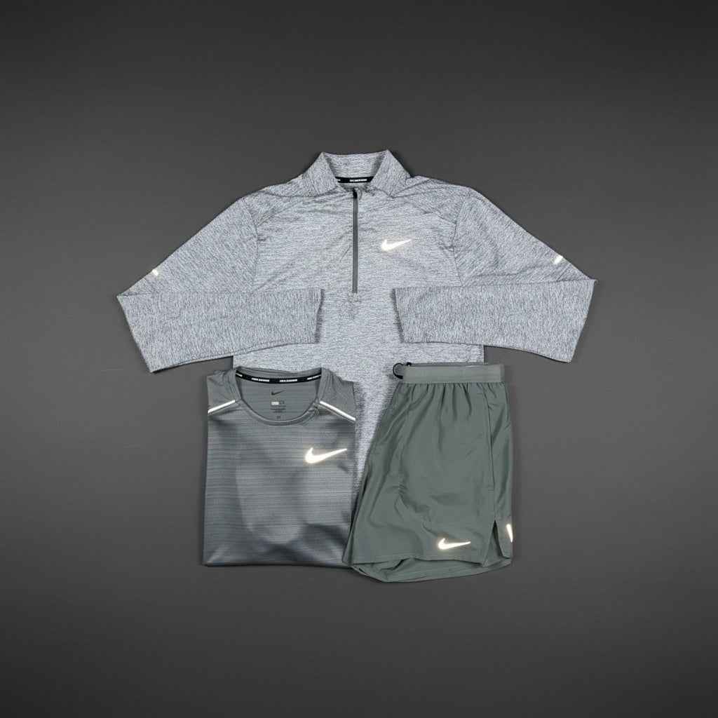 Nike Element Grey 1/4 Zip Set