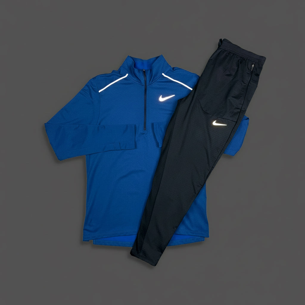 Nike Element 3.0 1/4 Zip Deep Blue & Black Phenom Pants Set