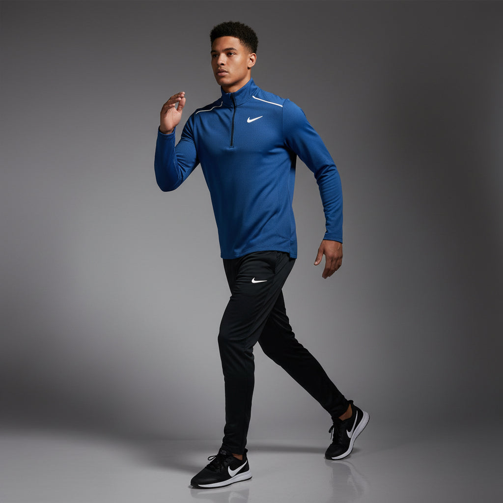 Nike Element Deep Blue 1/4 Zip w/ Black Phenom Bottoms Set